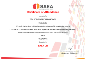 SAEA Certification SAEA Certification