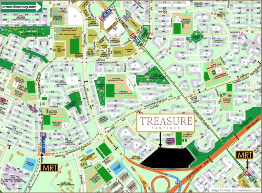 Treasure at Tampines Map
