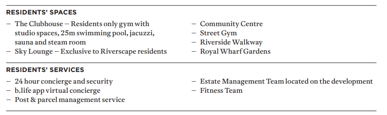 Riverscape Facilities 3 Riverscape Facilities 3